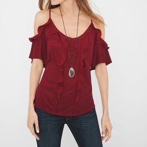 White House Black Market- Cold Shoulder Top NWT